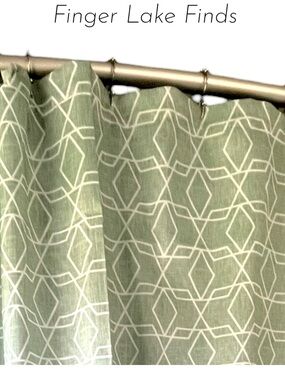 Allen & Roth Sage Green Trellis Motif Shower Curtain
